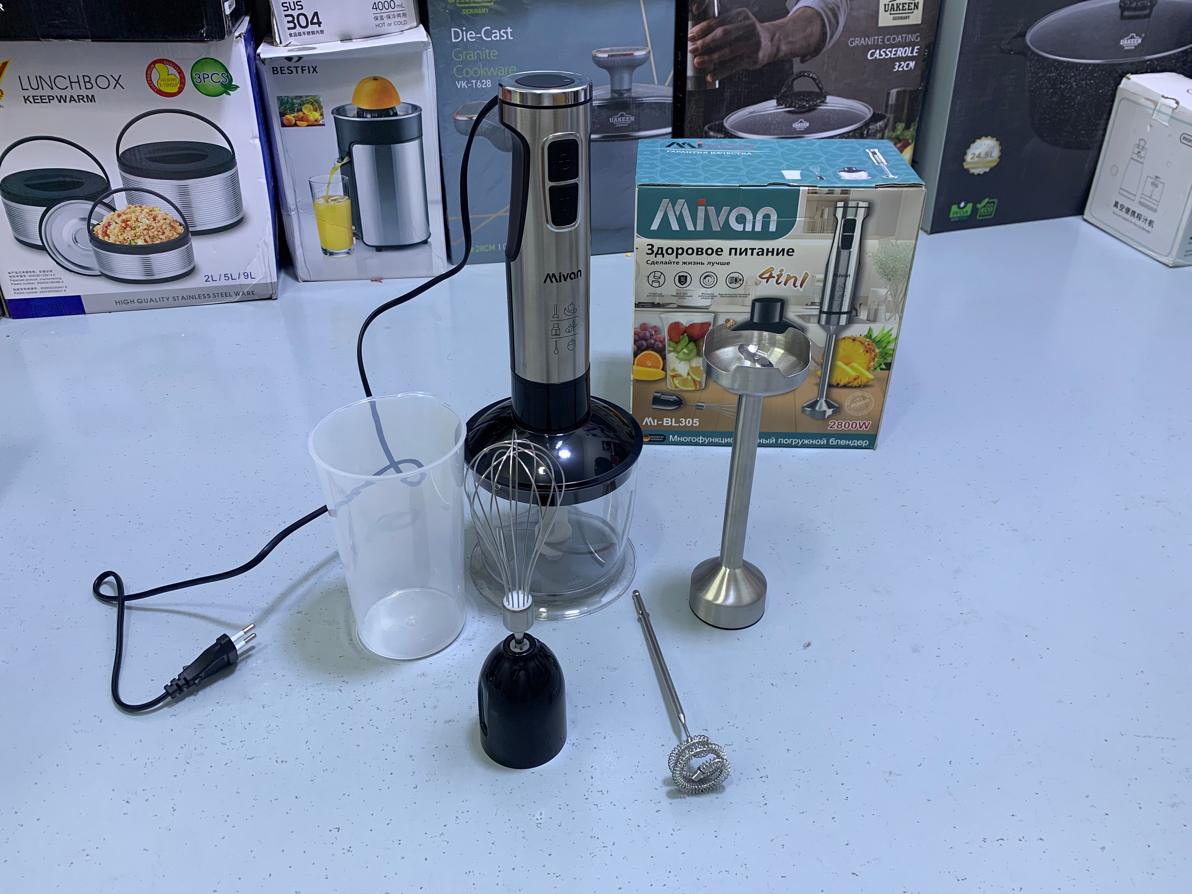 Mivan 4 in 1 Hand Blender Set Stainless Steel 2800w Model MI-BL305