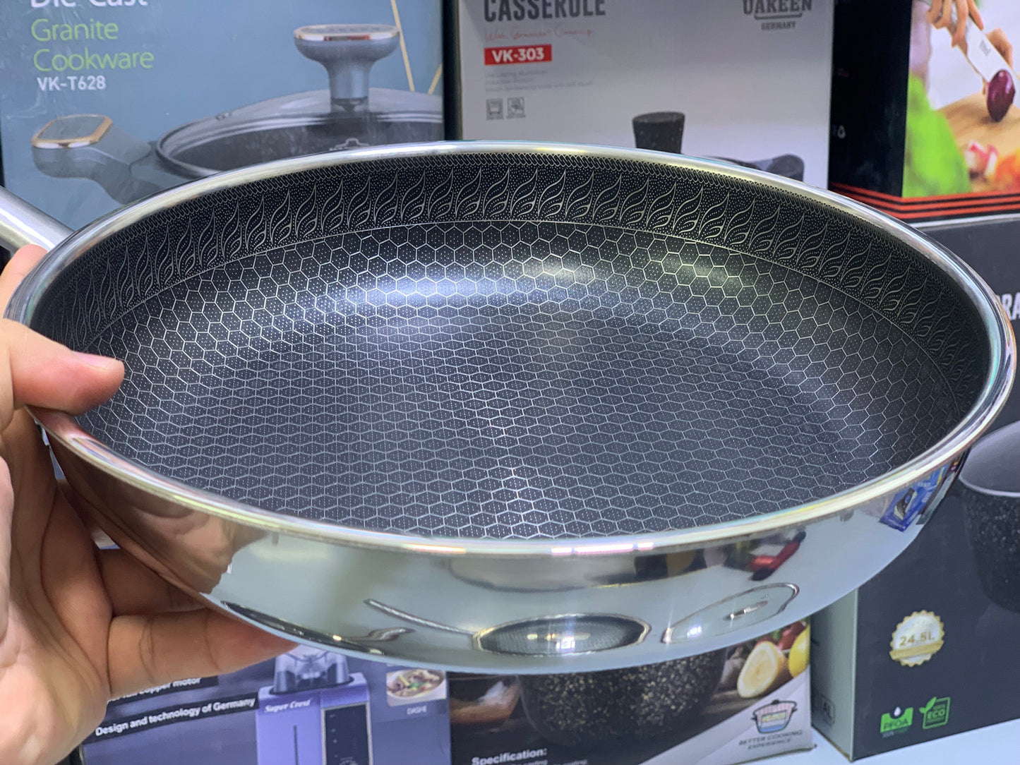 Shallow Skillet Laser Coating Non Stick
