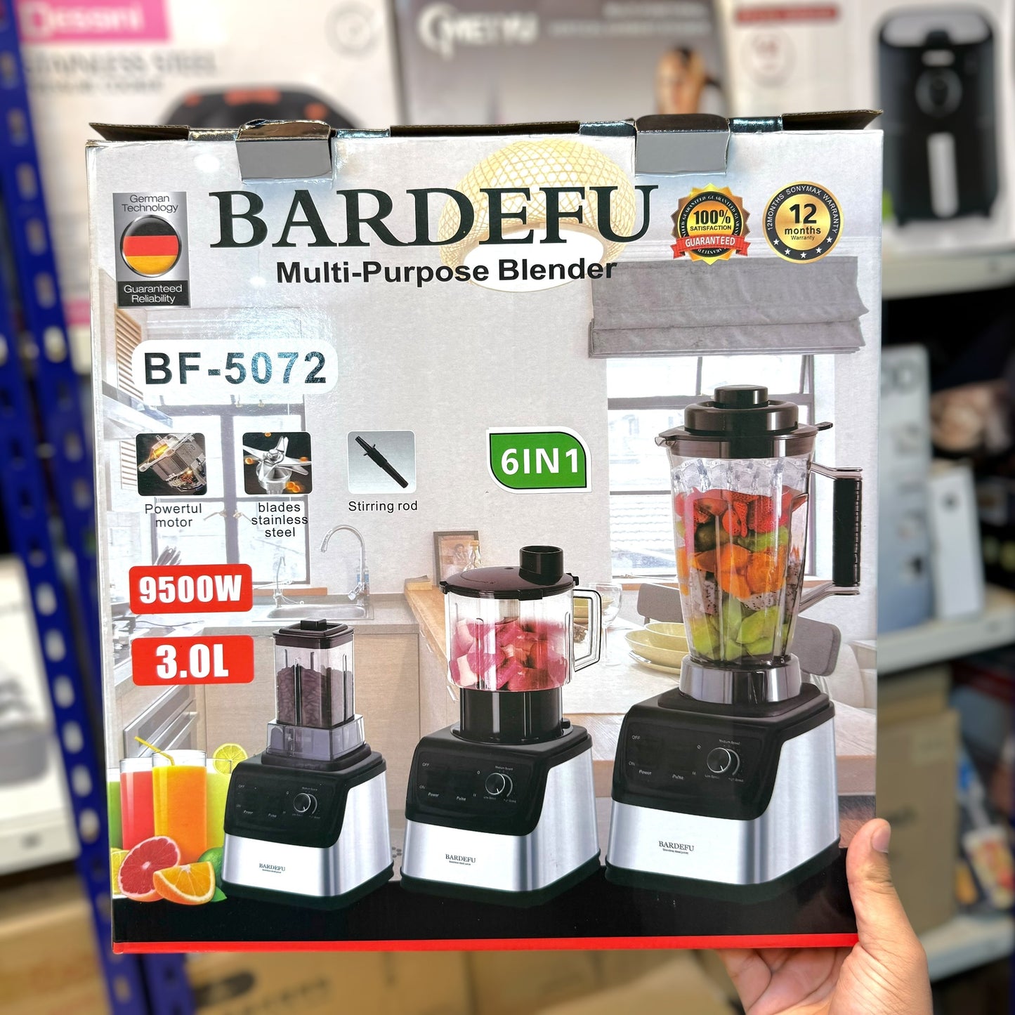 Bardefu 6-in-1 3L Multipurpose Blender - German Lot